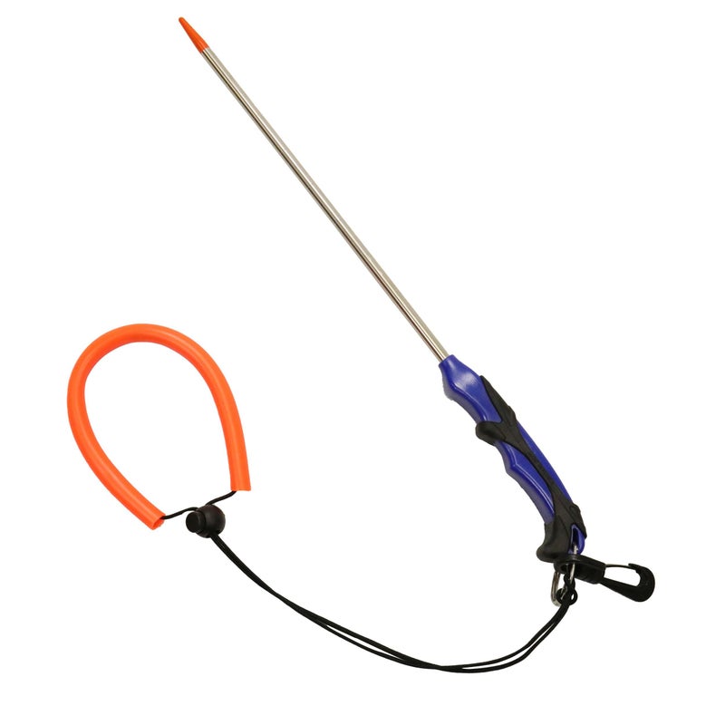 Scuba Choice Lobster Tickle Stick â€“ Stainless Steel Diving Tool with Molded Grip, Swivel Hook & Lanyard â€“ Perfect for Lobster Hunting & Spearfishing â€“ 13-3/4" Length, 6.3mm Diameter (Blue) - Image 1